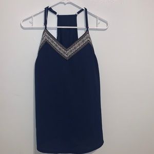 Dark Blue Cami/Dress Shirt